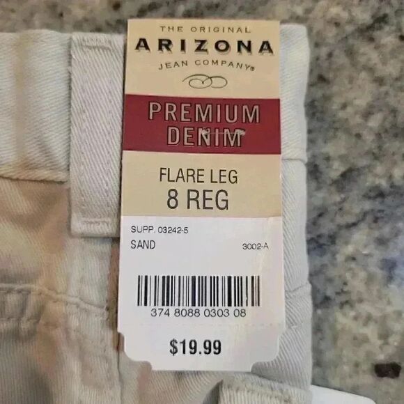 Arizona Jean Co Girl's Stone Cotton Flare Bootcut Jeans - Picture 9 of 11